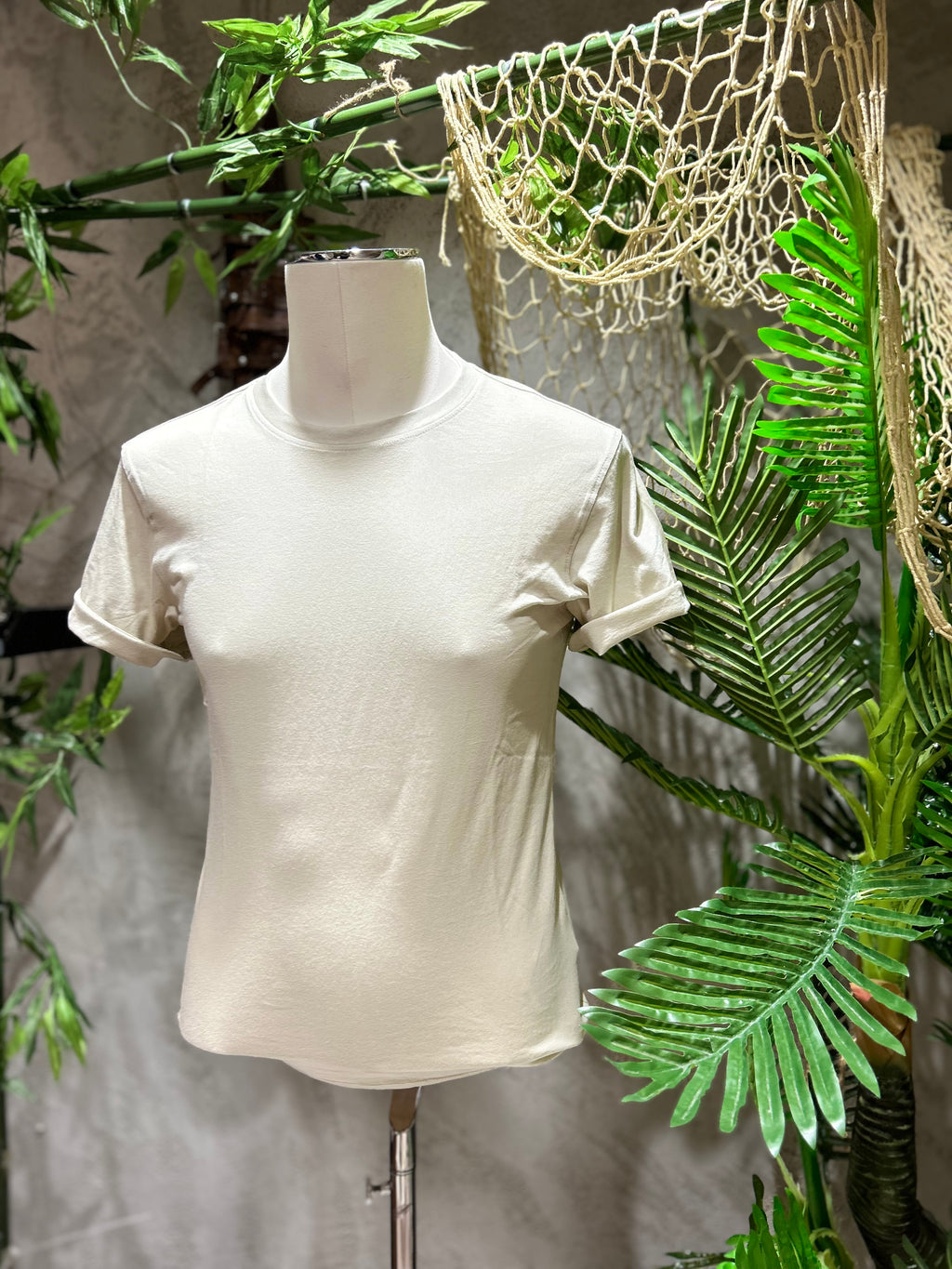 T-SHIRT BASIC IN COTONE - BIANCO, NERO