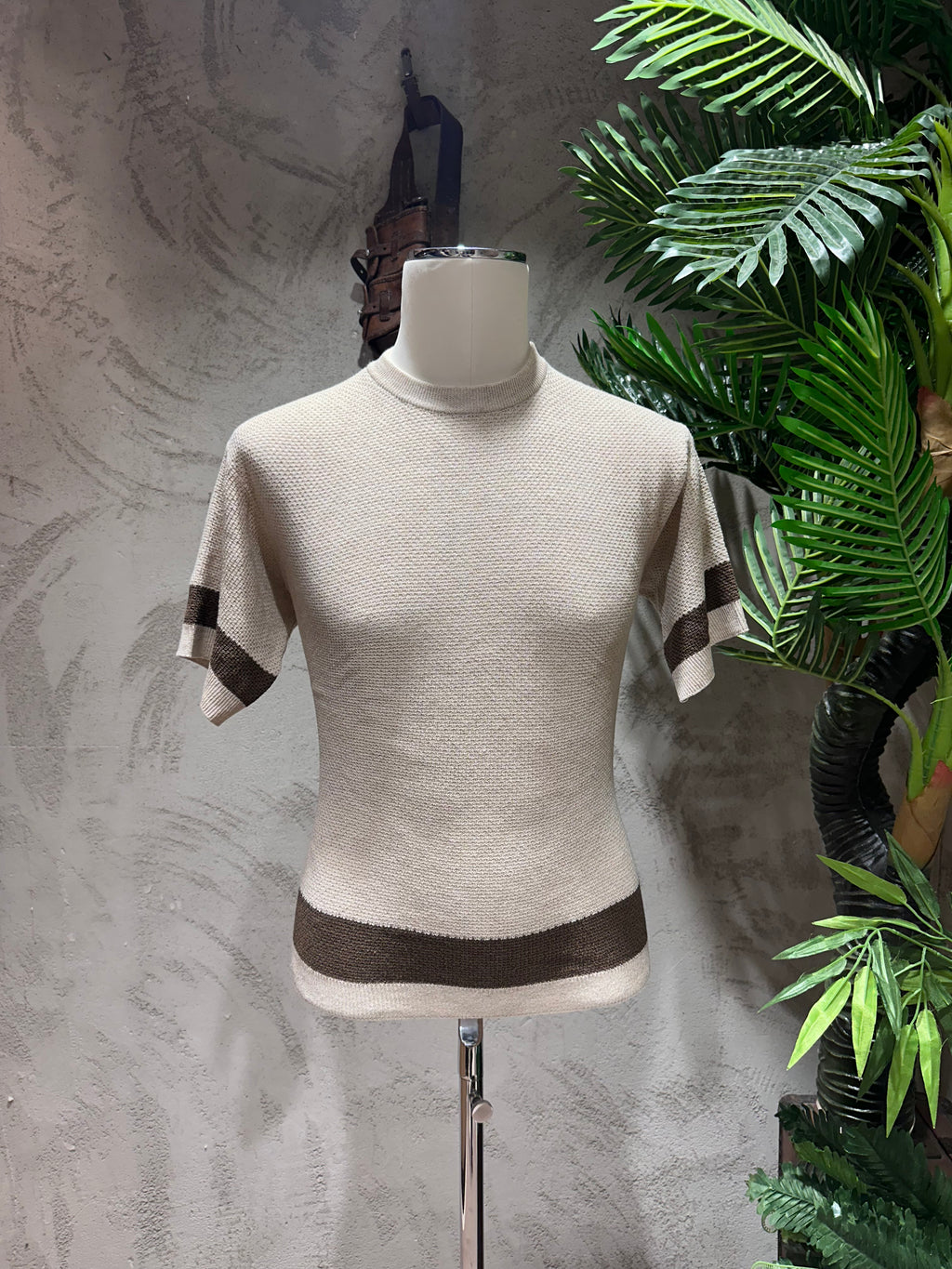 MAGLIA TRAMATA - SABBIA