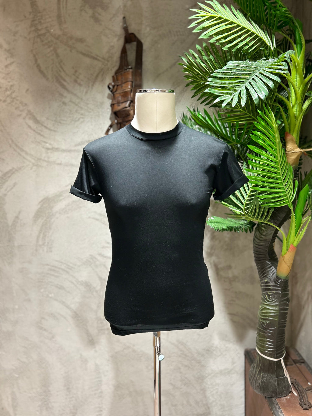 T-SHIRT IN FILO DI SCOZIA - BLU, BIANCO, NERO, MORO, BEIGE, VERDE