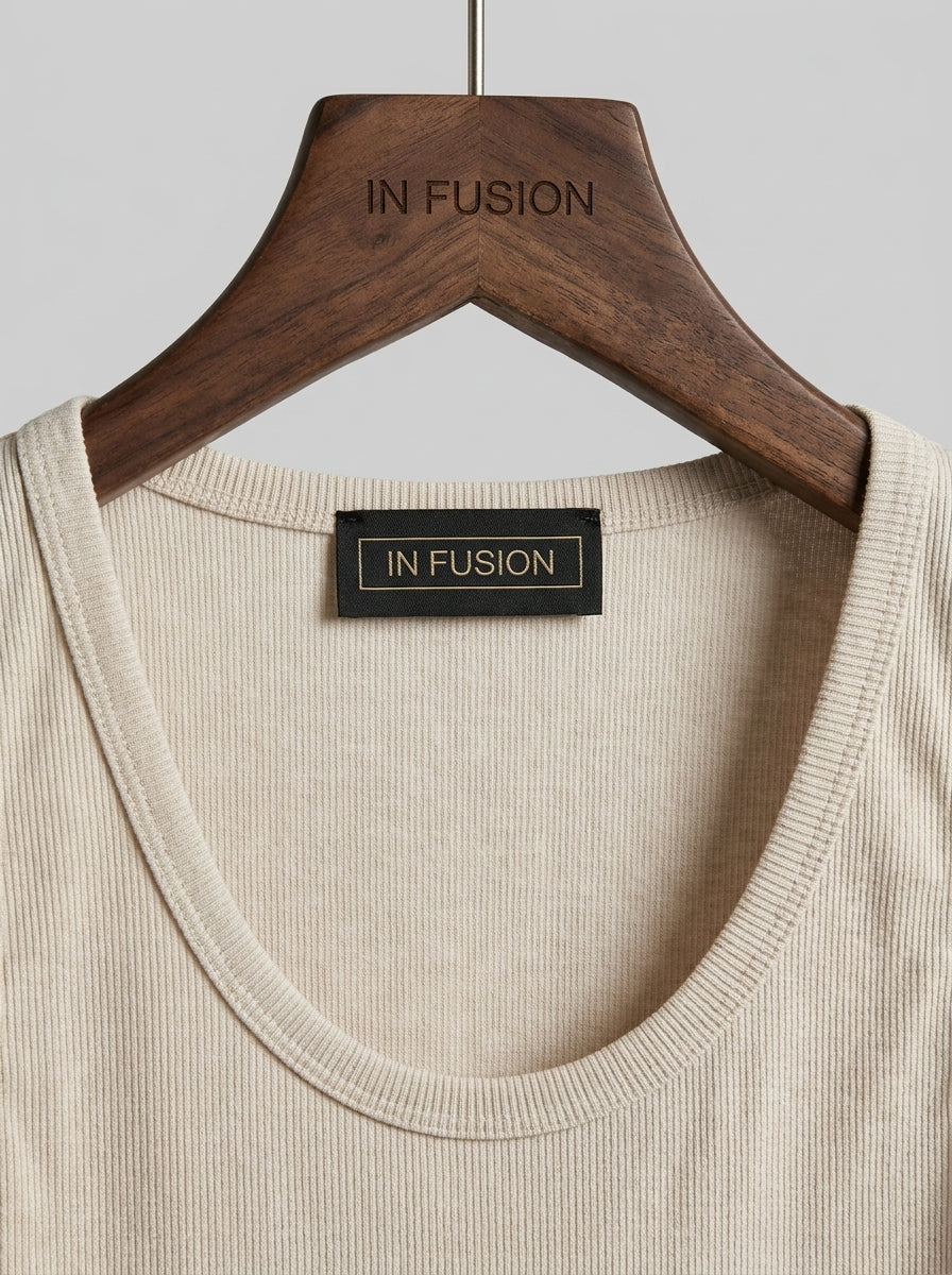 Canotta a Coste Slim Fit — 100% Cotone | Made in Italy