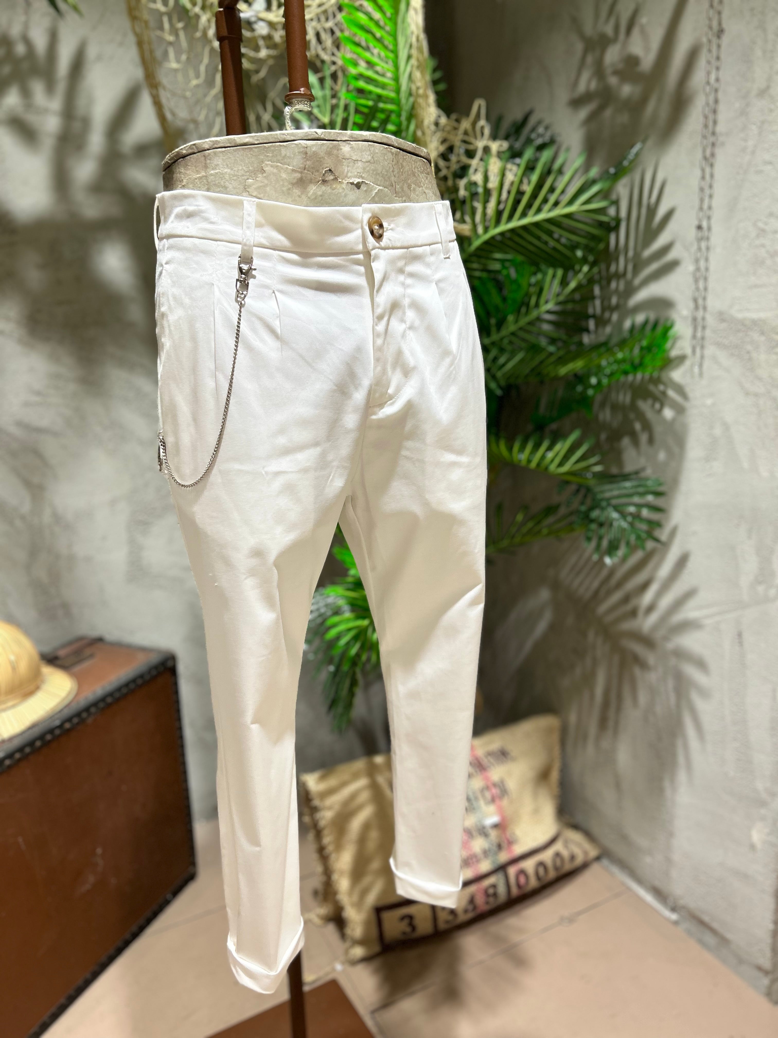 PANTALONI TAGLIO CLASSICO - OFF-WHITE, TORTORA