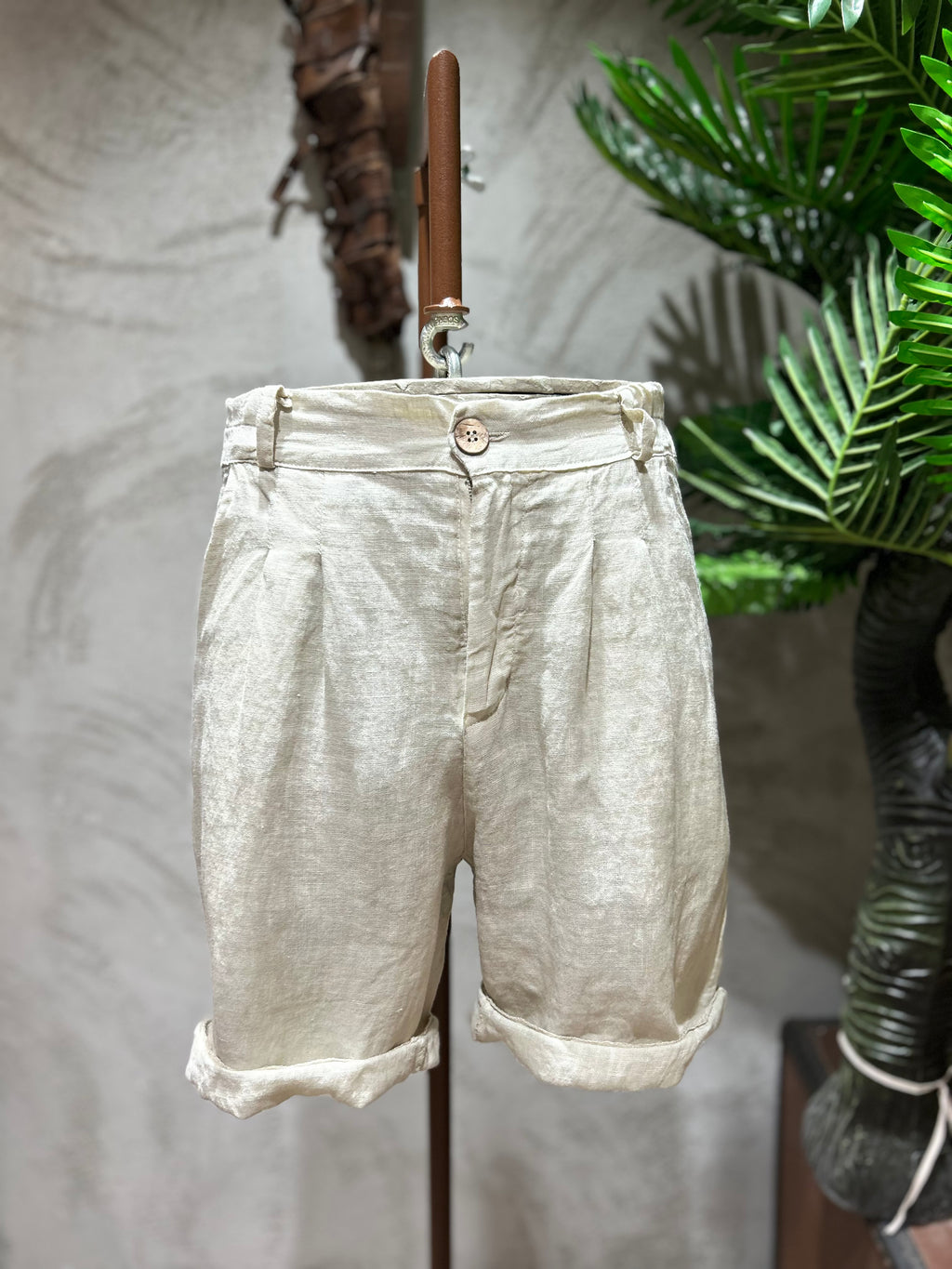 SHORTS PURO LINO - SABBIA, BIANCO, FANGO, BLU