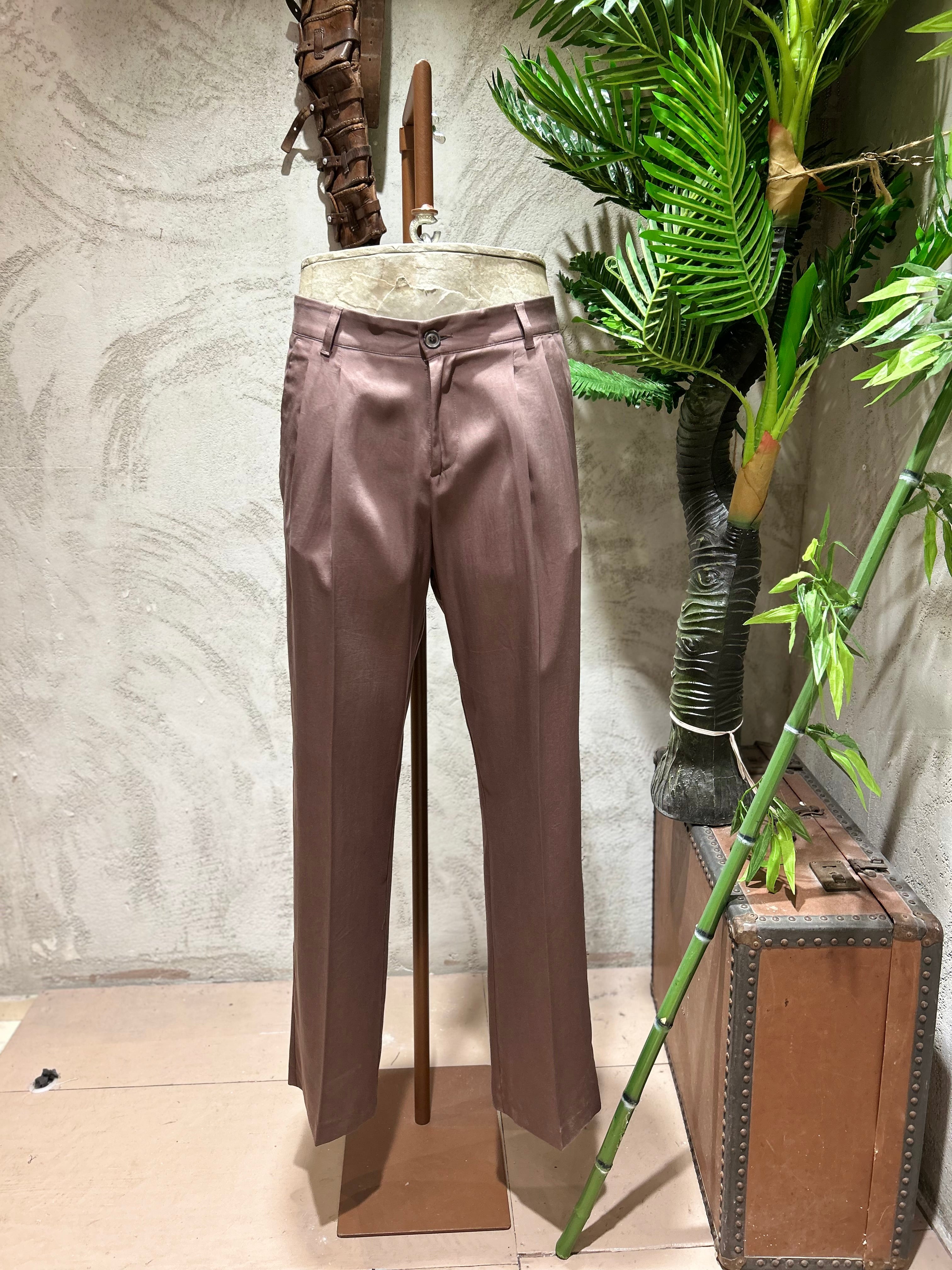 PANTALONI CON PINCES - MORO