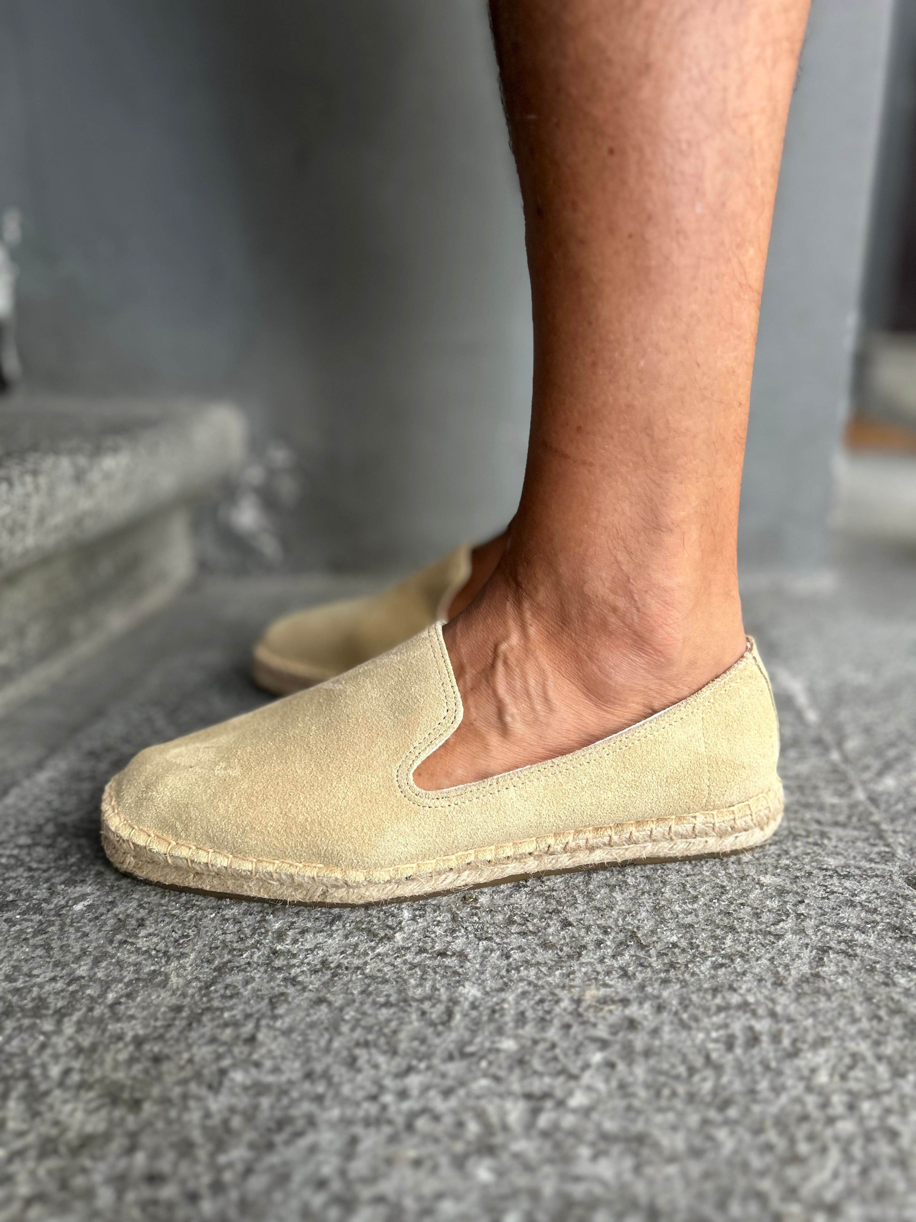 ESPADRILLAS IN SUEDE - SABBIA, LIGHT BROWN