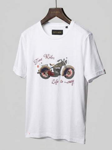 Bobber — T-Shirt in 100% Cotone con Ricami a Mano | Made in Italy