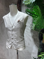 GILET STRIPES - BEIGE