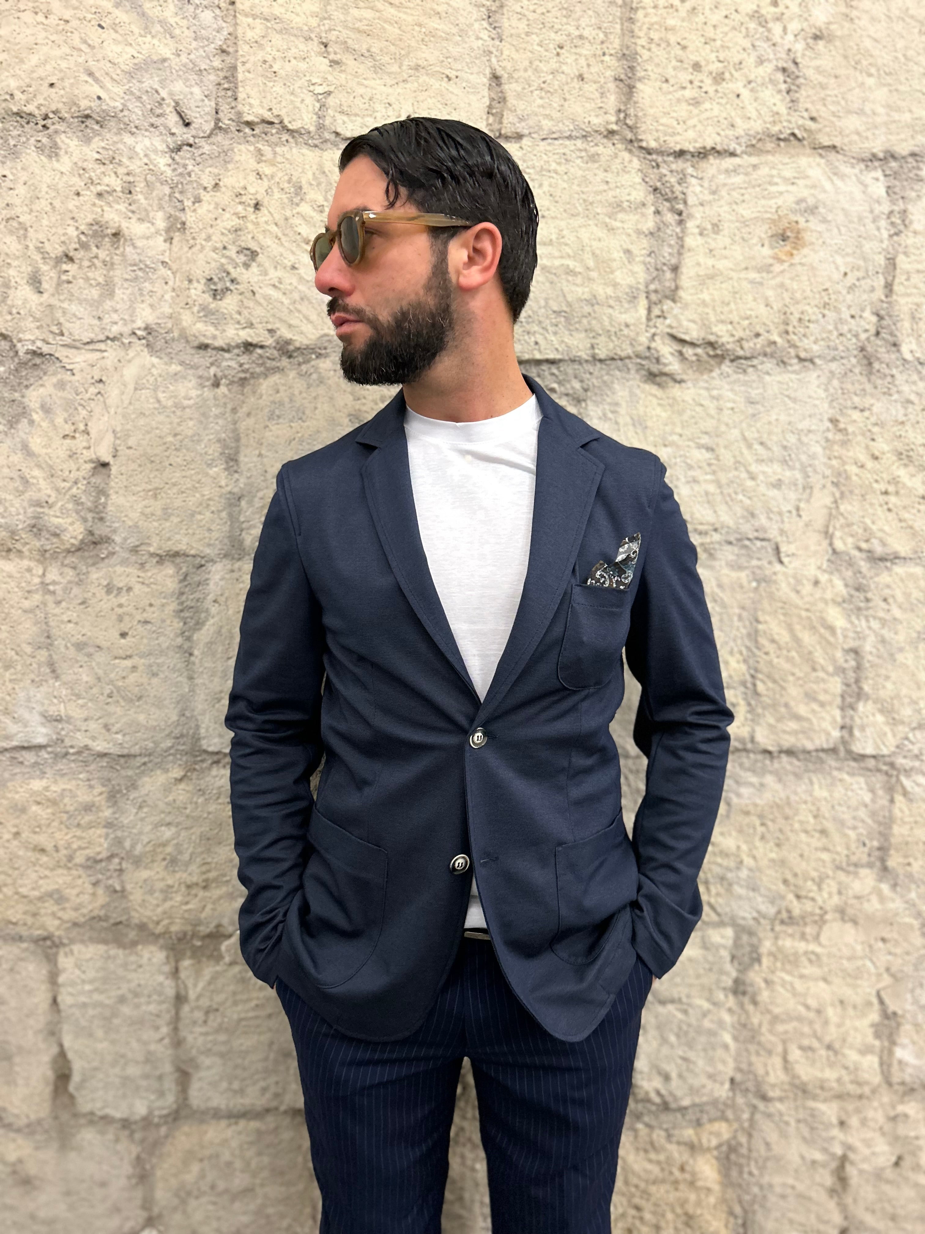 GIACCA NIDO D'APE - BLU