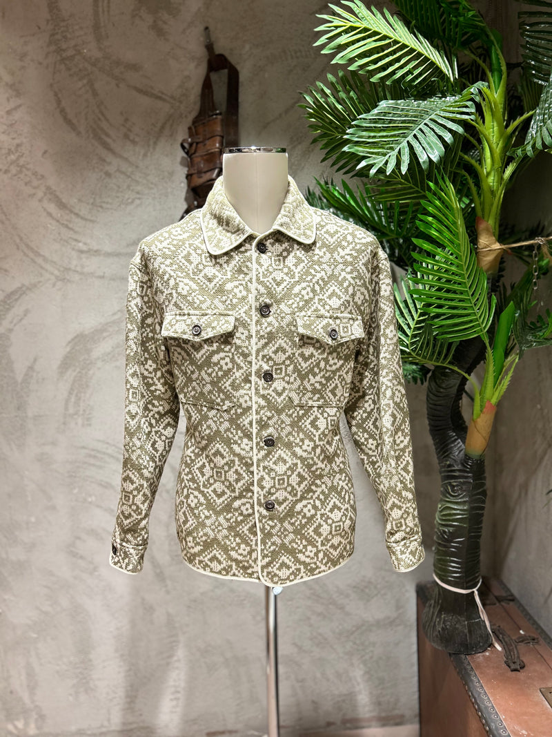 OVERSHIRT TRAMATA - VERDE/BIANCO