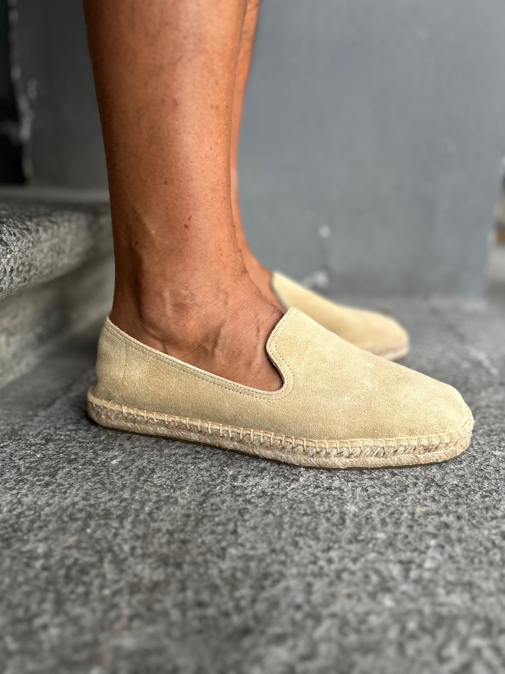 ESPADRILLAS IN SUEDE - SABBIA, LIGHT BROWN