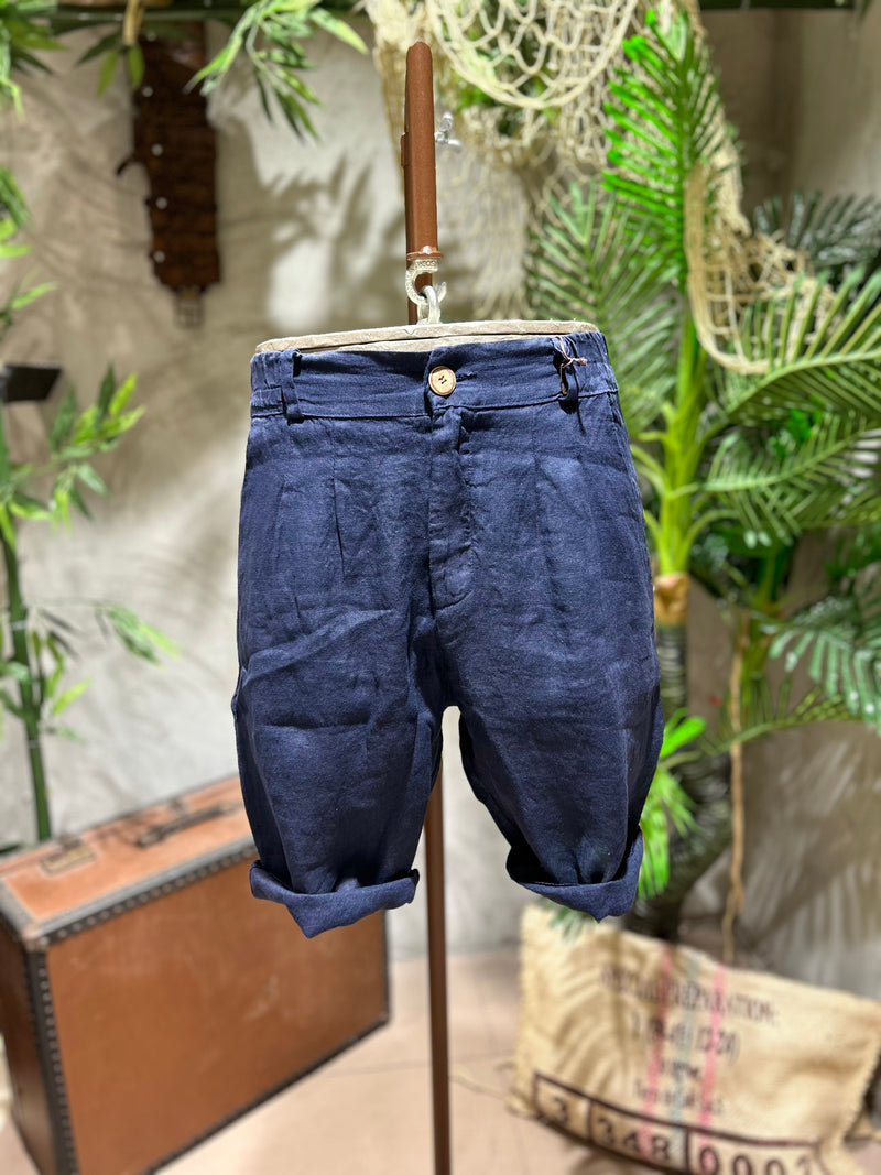 SHORTS IN LINO - BLU, SABBIA, FANGO, NERO