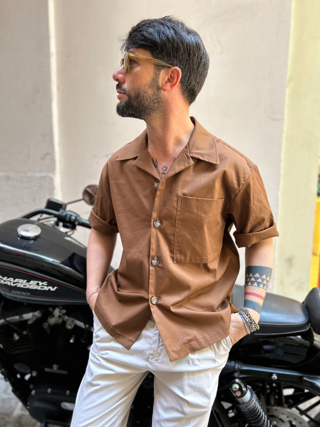 OVERSHIRT BIG POCKET - BRUCIATO