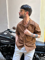 OVERSHIRT BIG POCKET - BRUCIATO