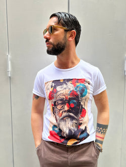 T-SHIRT STAMPA MAN - BIANCO