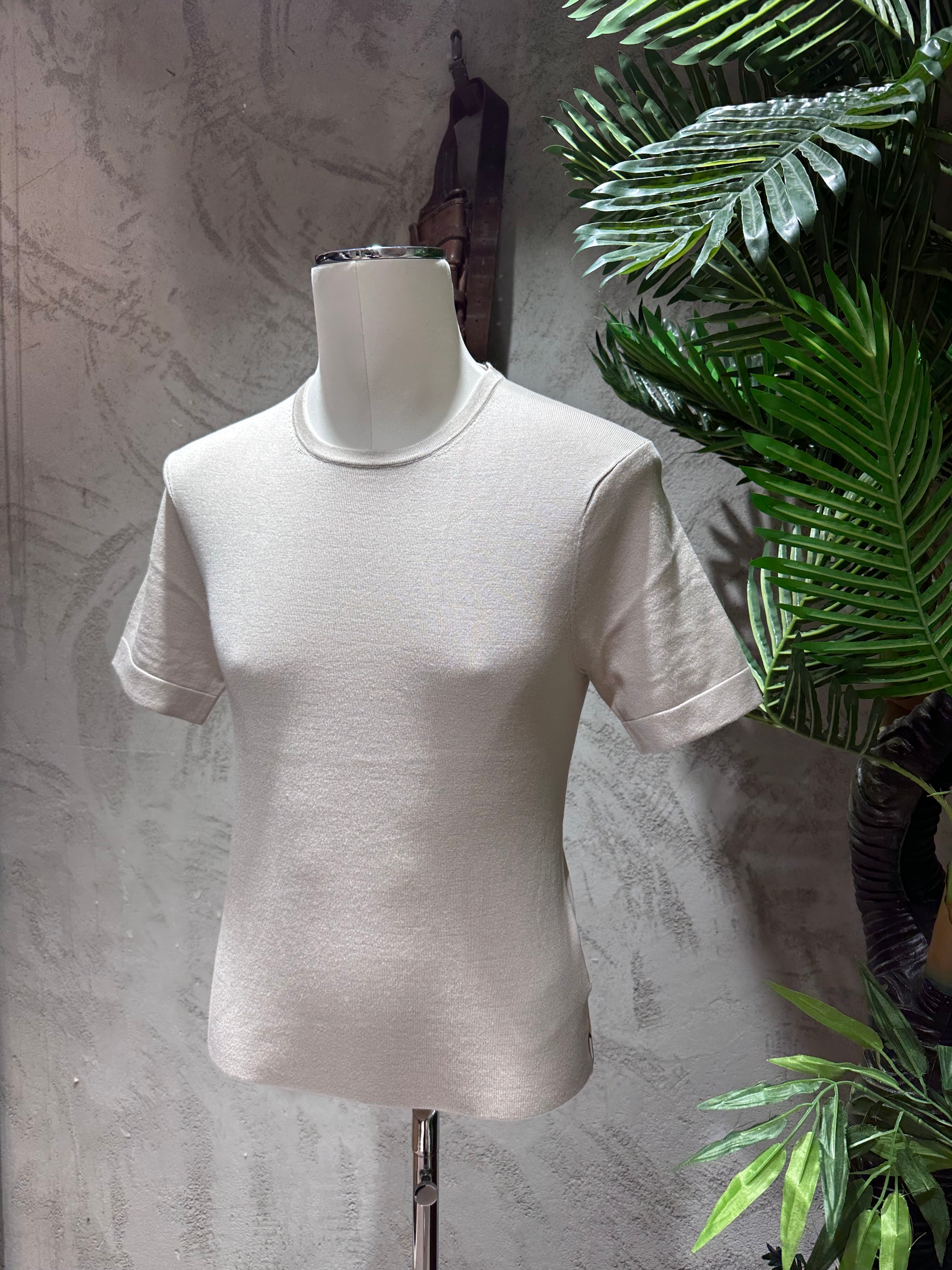 MAGLIA GIROCOLLO - SABBIA,NERO