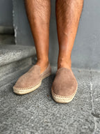 ESPADRILLAS IN SUEDE - SABBIA, LIGHT BROWN