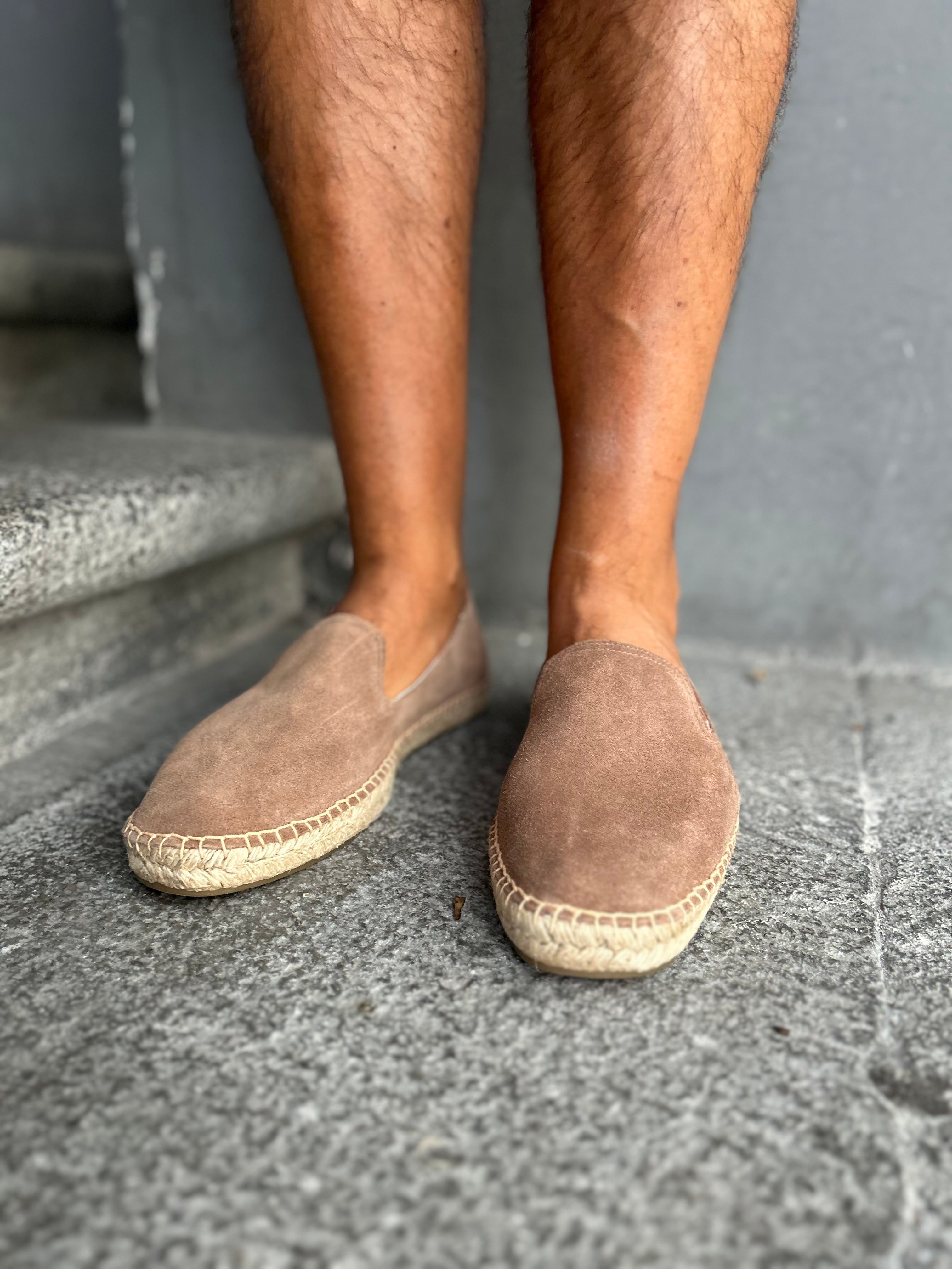 ESPADRILLAS IN SUEDE - SABBIA, LIGHT BROWN