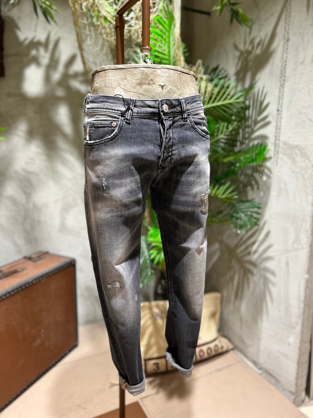 SKINNY DENIM WASHED - NERO