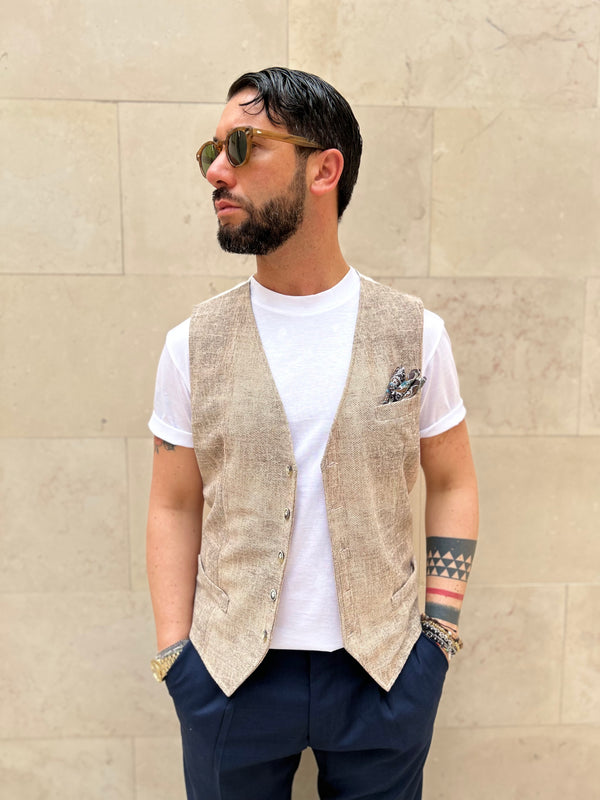 GILET SCALES  - SABBIA