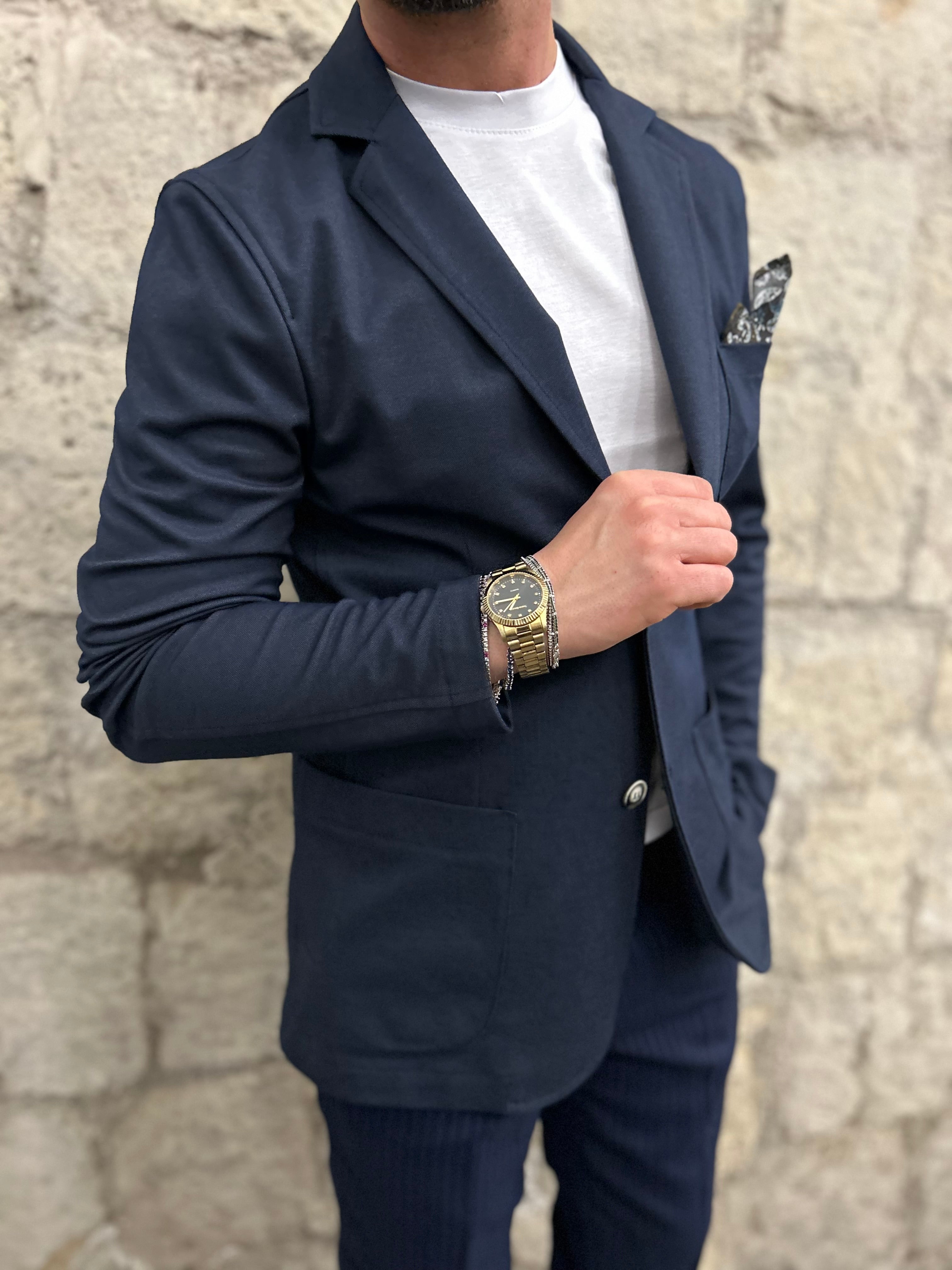 GIACCA NIDO D'APE - BLU