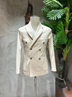 GIACCA DOPPIOPETTO - PANNA,BLU