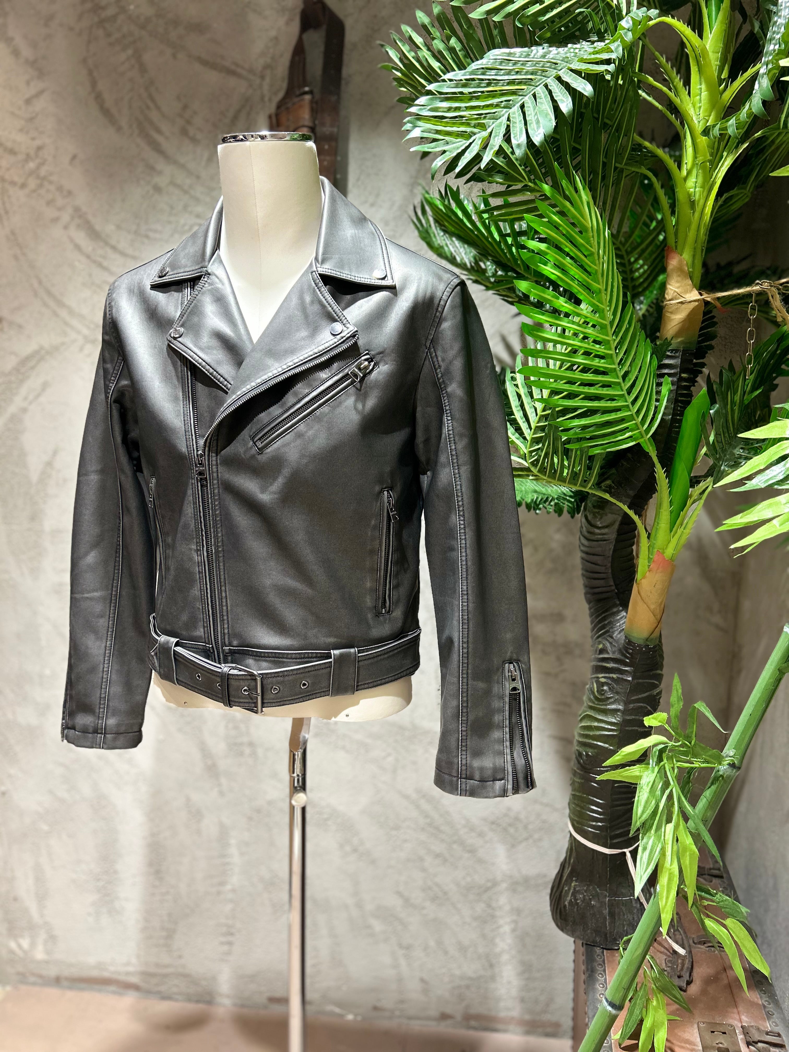 JACKET IN ECOPELLE - GRIGIO