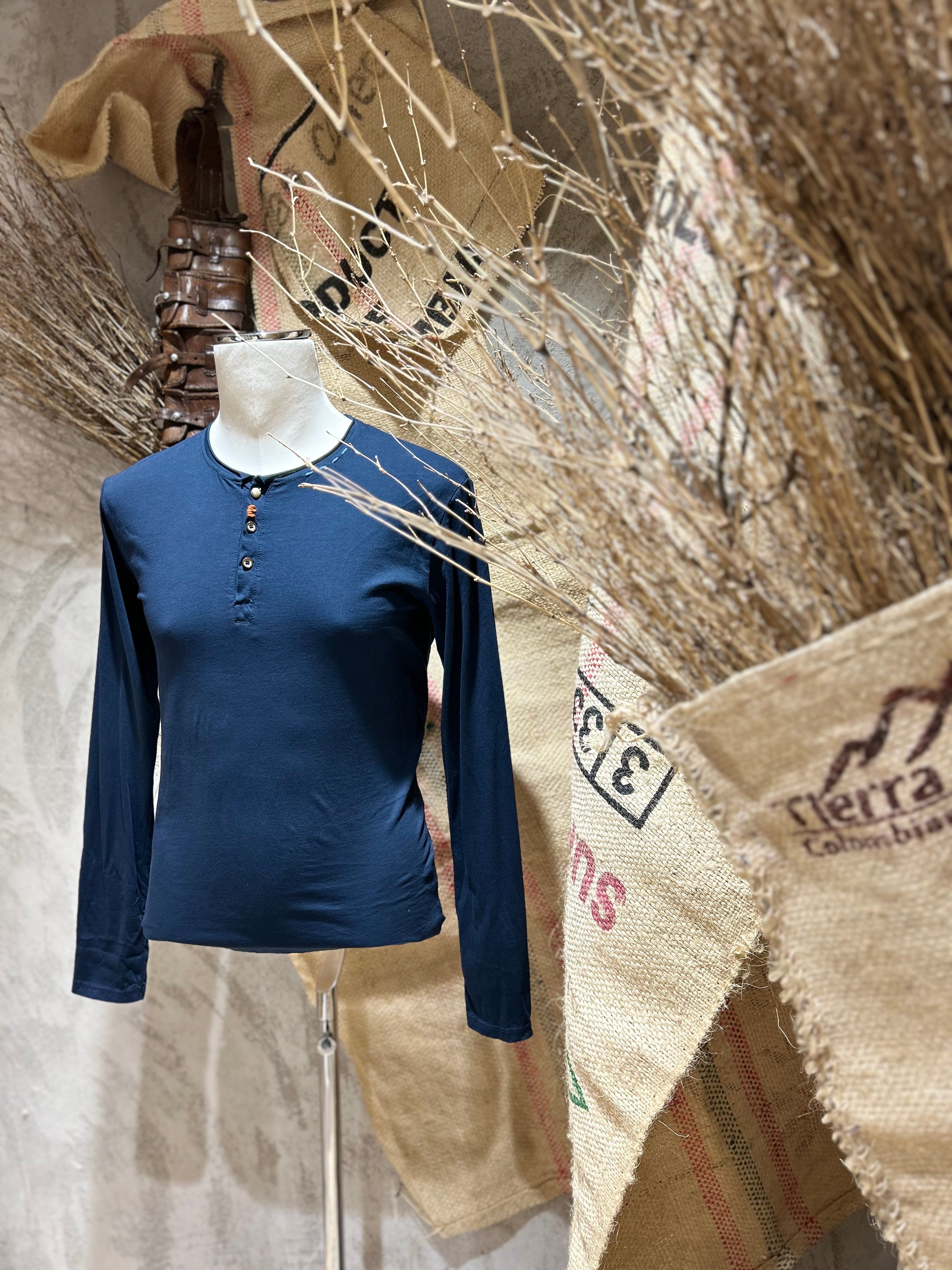 SERAFINO IN COTONE - BIANCO, SABBIA, BLU