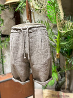 SHORTS IN LINO - BIANCO, BLU, SABBIA, FANGO