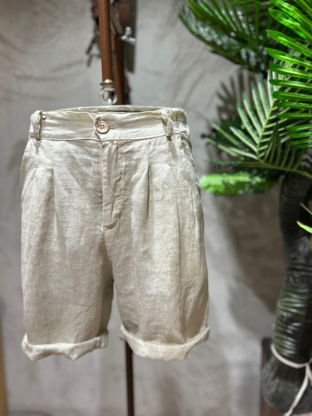 SHORTS PURO LINO - SABBIA, BIANCO, FANGO, BLU