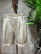 SHORTS PURO LINO - SABBIA, BIANCO, FANGO, BLU