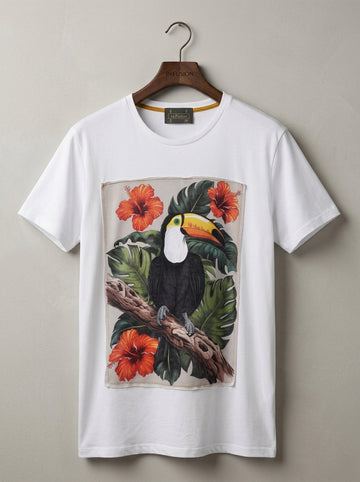 Tucano — T-Shirt 100% Cotone Stampa Alta Definizione Made in Italy