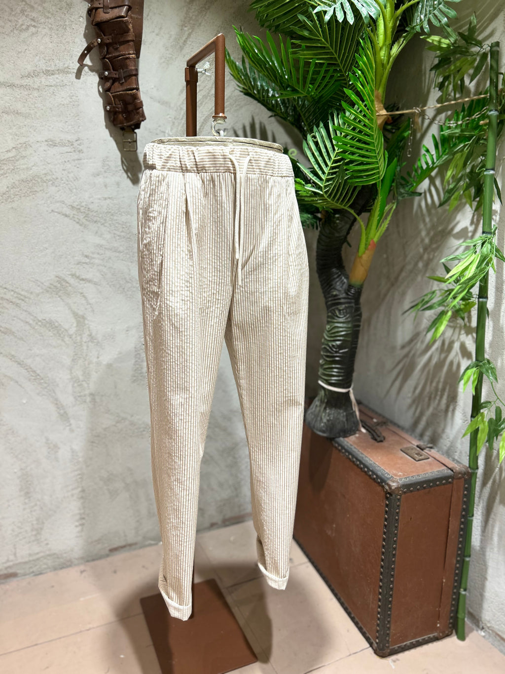 PANTALONI A RIGHE REGULAR FIT - MULTICOLOR