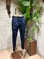 DENIM CON FIBBIE -DARK NAVY