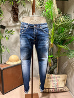SKINNY DENIM MICROPAINTING - BLUE DENIM