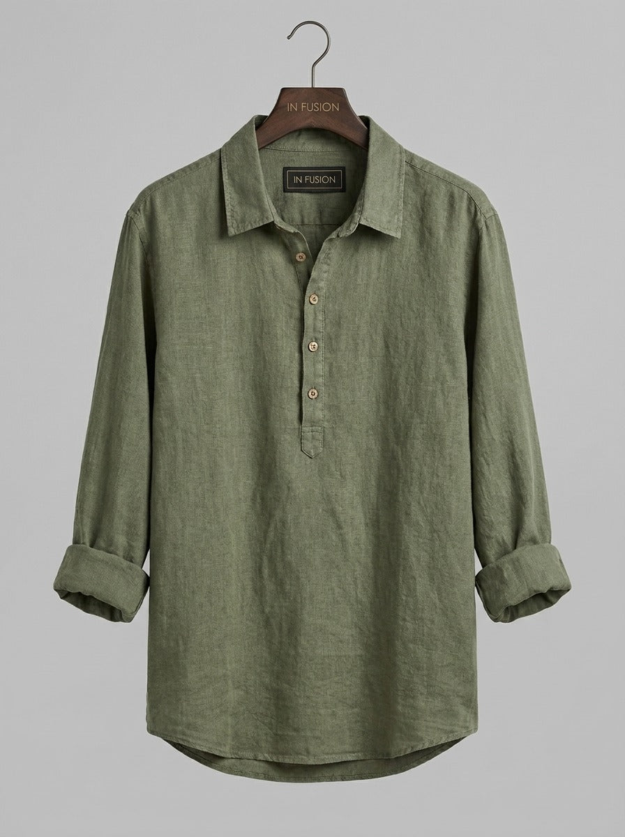 100% Made in Italy Linen Blouse