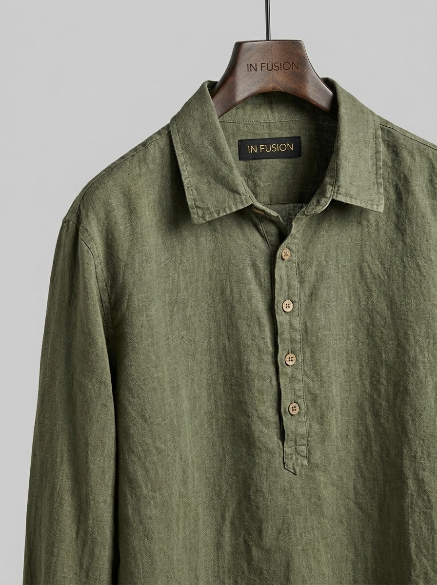 100% Made in Italy Linen Blouse