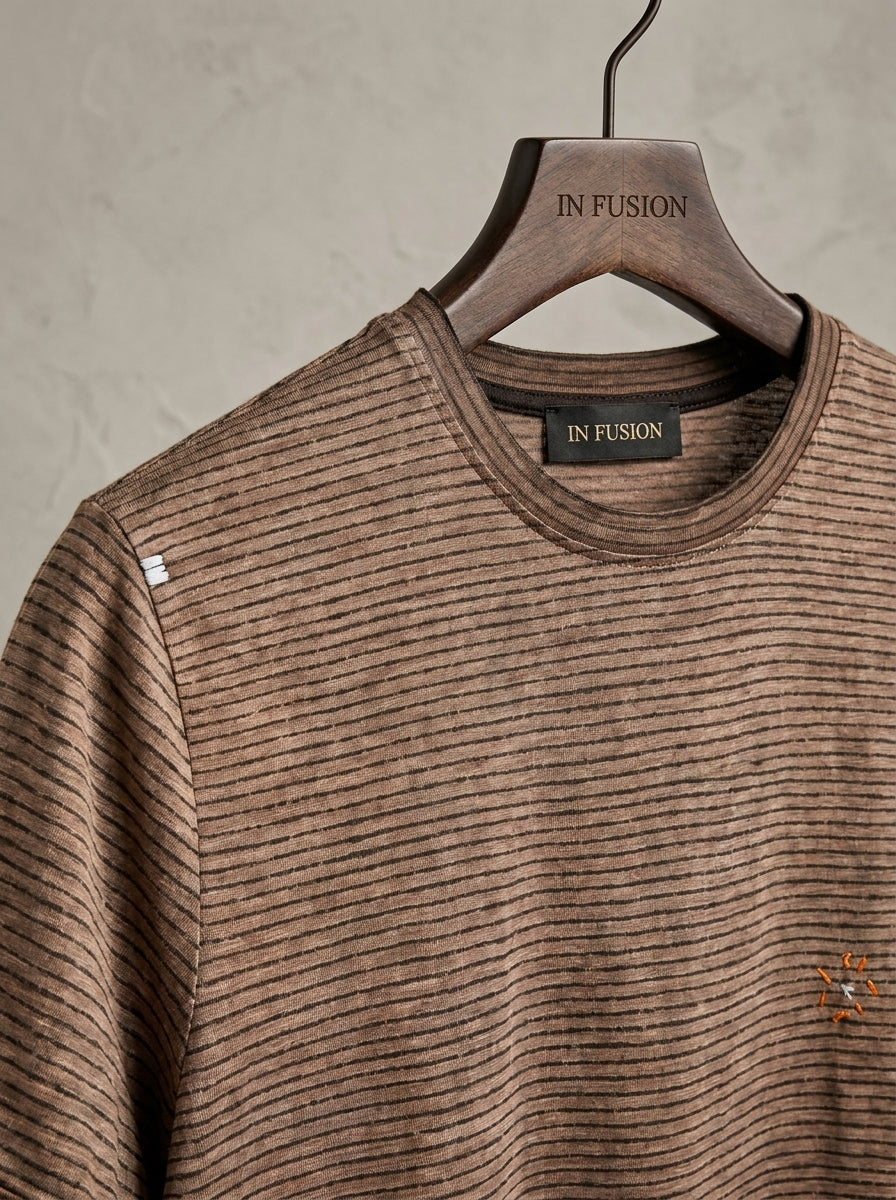 Cuba — T-Shirt Cotone Stone Washed Ricami a Mano