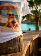 T-SHIRT WITH APPLIQUÉ DUCK PATCH