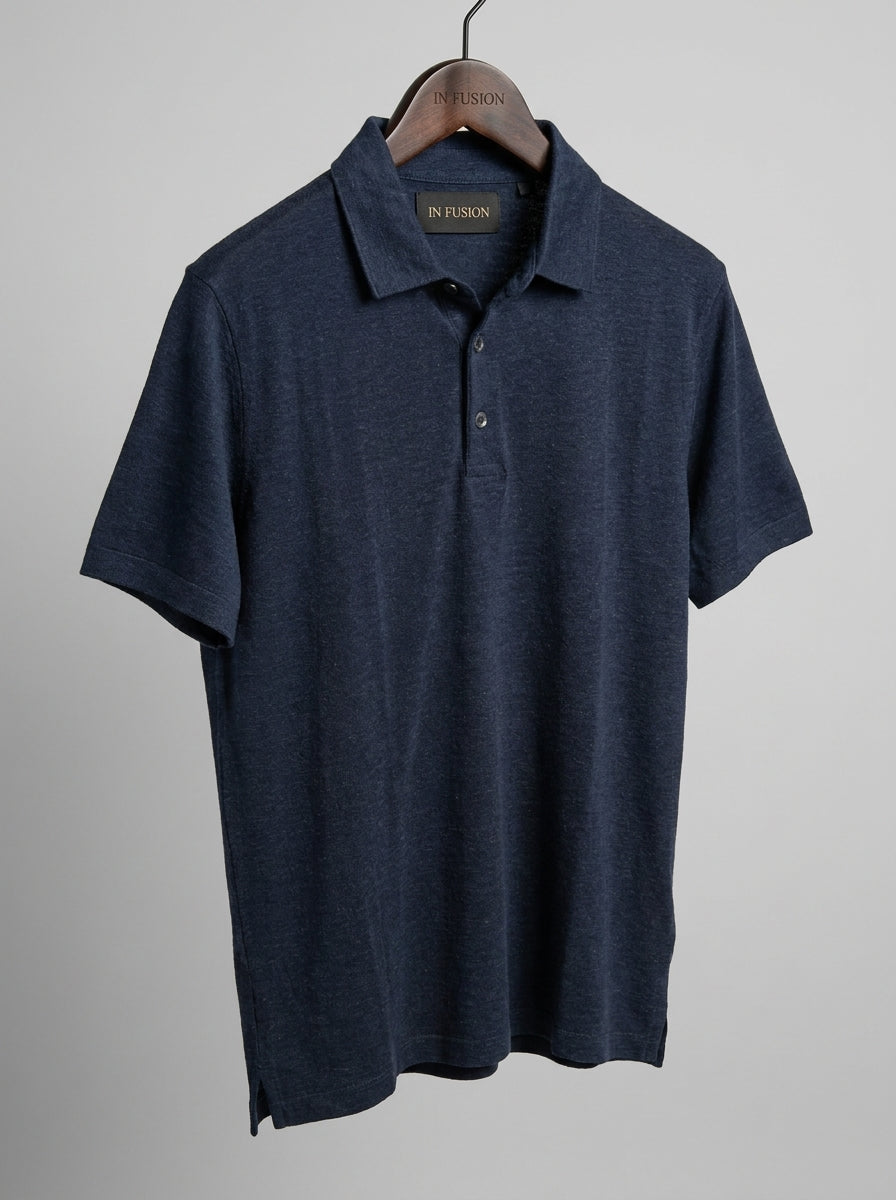 Linen and Cotton Polo Shirt