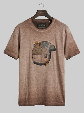 T-Shirt Stampa Casco Floreale