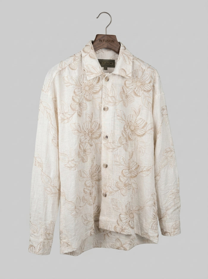 Camicia Floreale in Rilievo