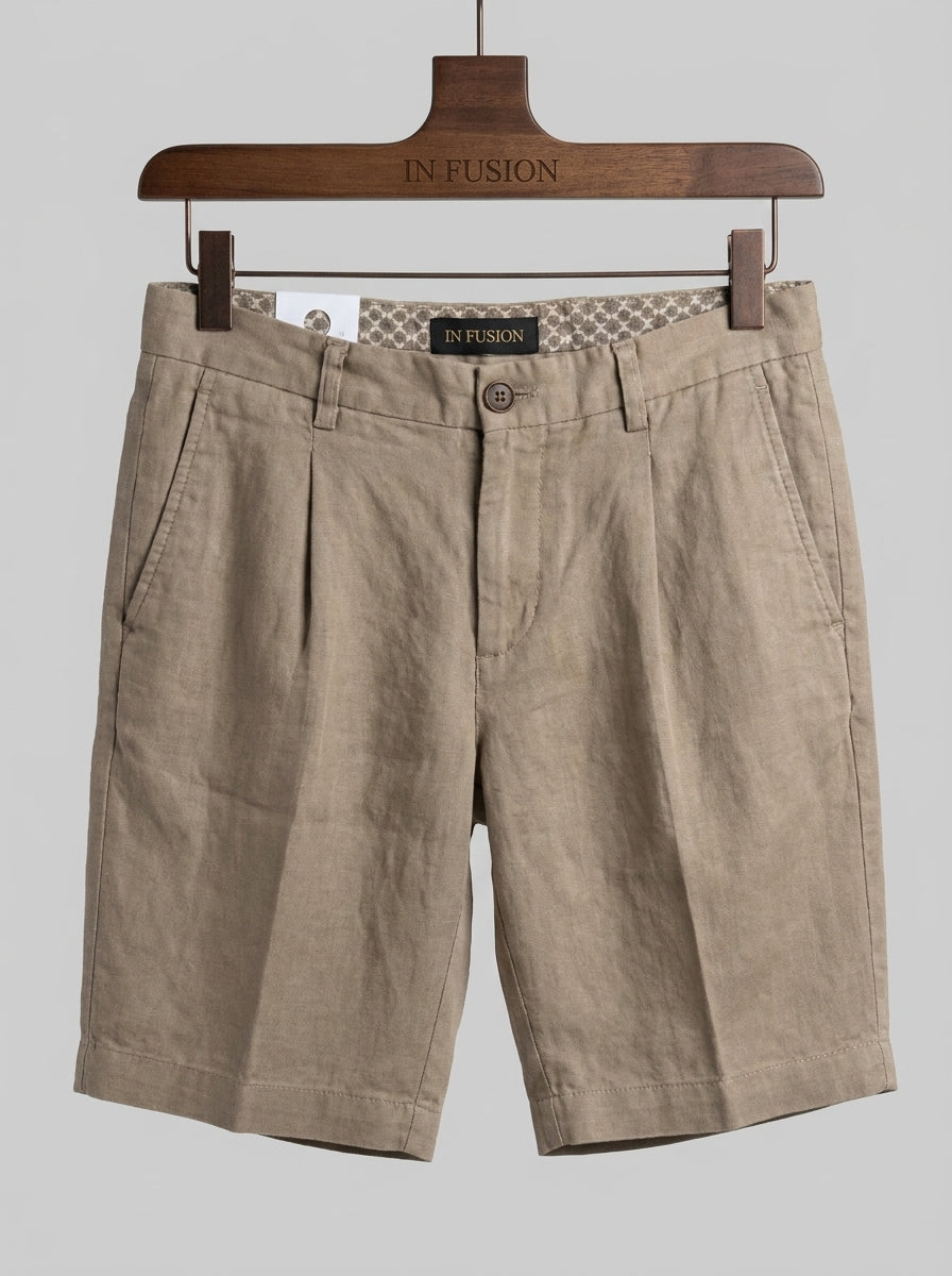 Shorts Lino e Cotone Taglio Classico