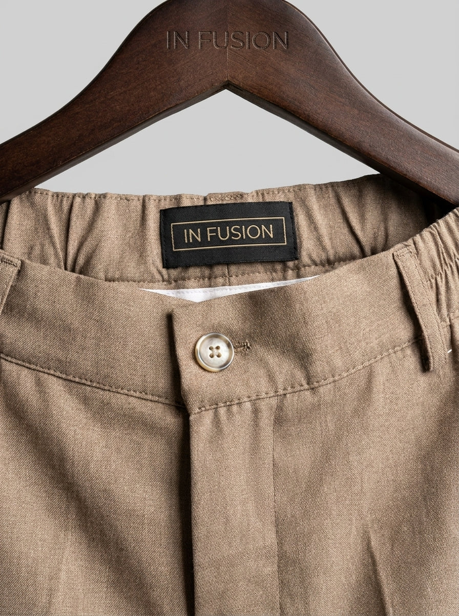 COMPTON TROUSERS - DARK BROWN,MUD