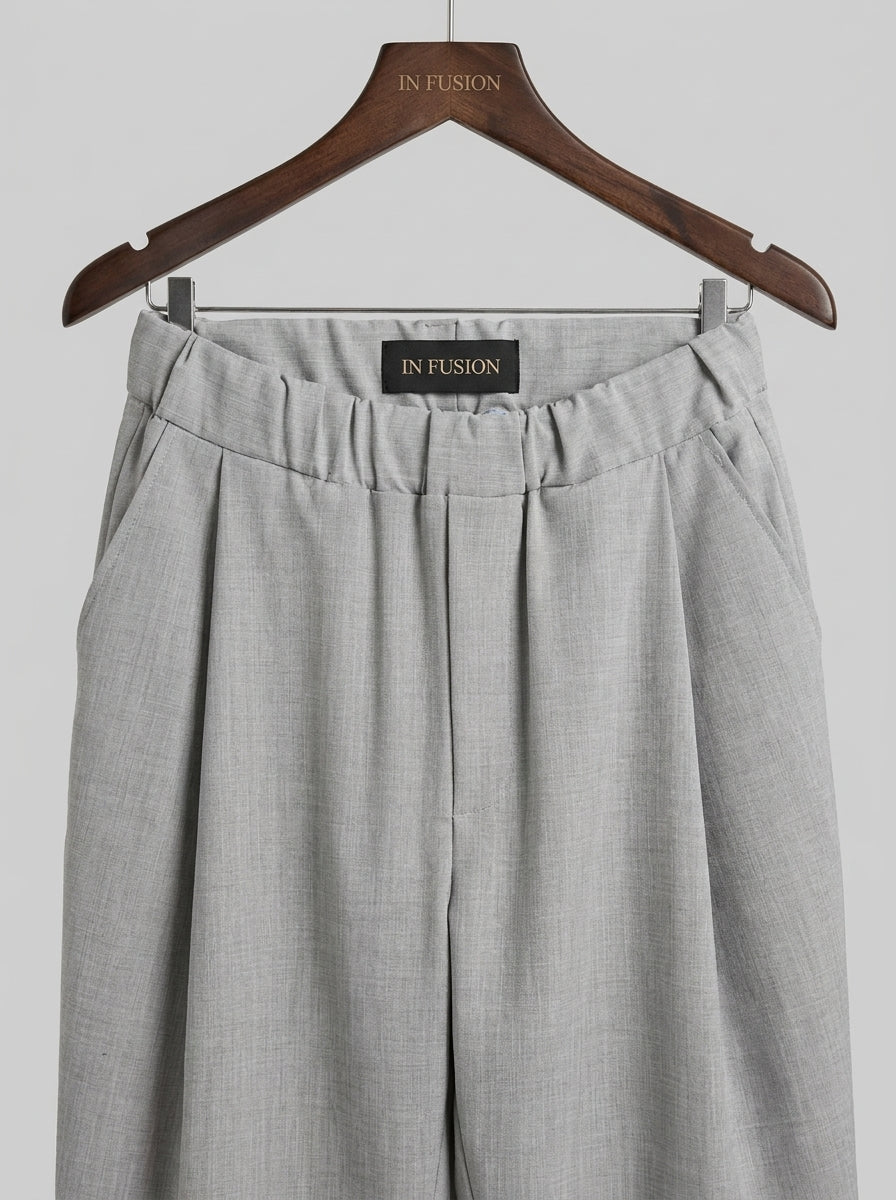 PE6YLBR TROUSERS - GREY,BEIGE
