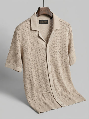 Maglia Traforata con Colletto