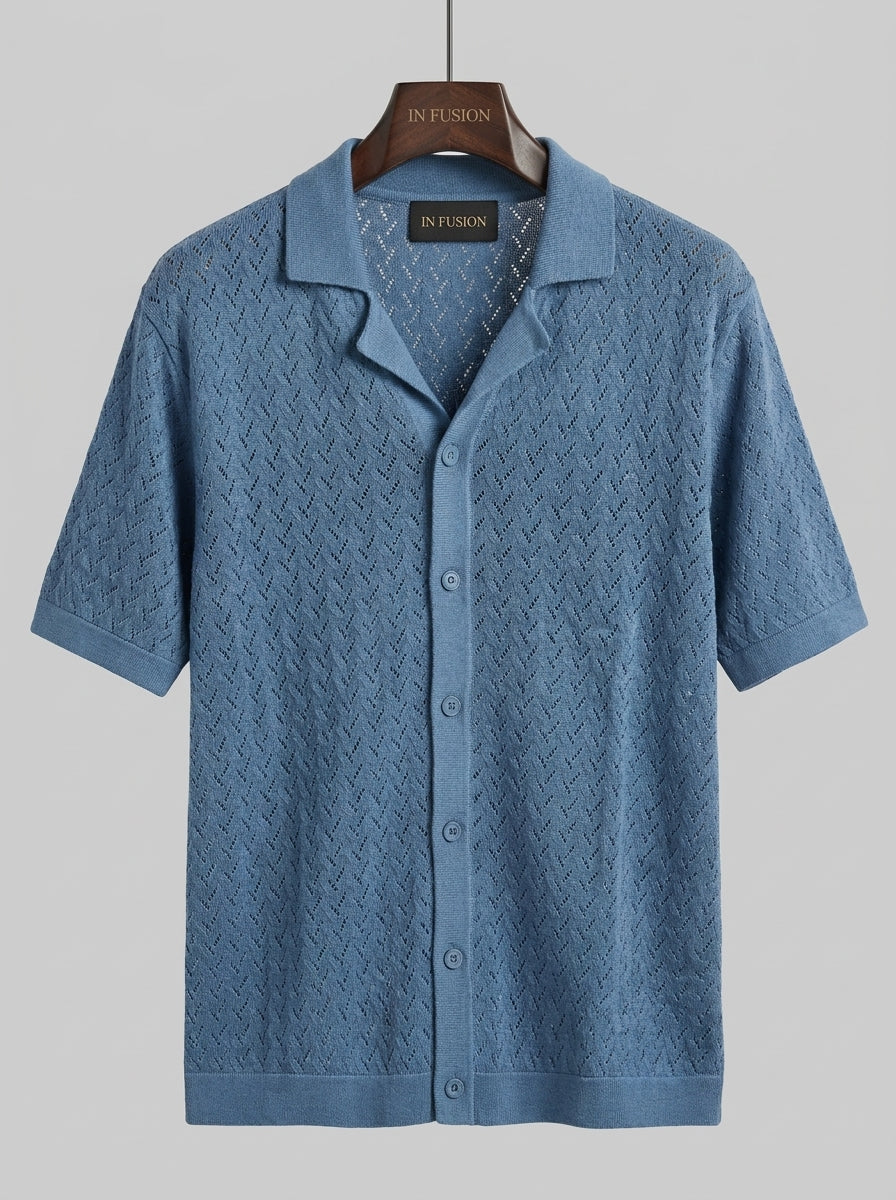 Maglia Traforata con Colletto