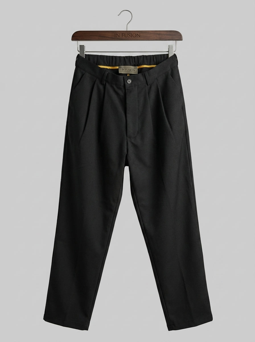 Pantalone Uomo con Pinces  Elastico in Vita e Gamba Affusolata