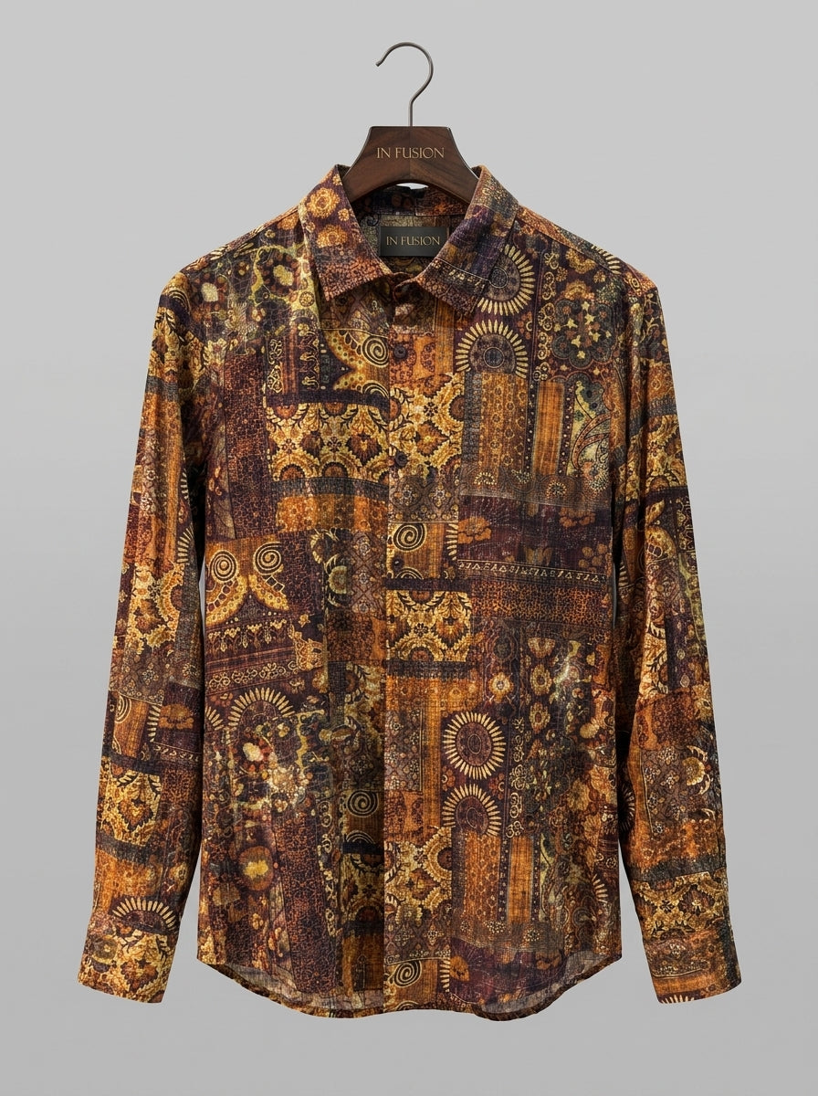 Camicia Slim Fit Fantasia India