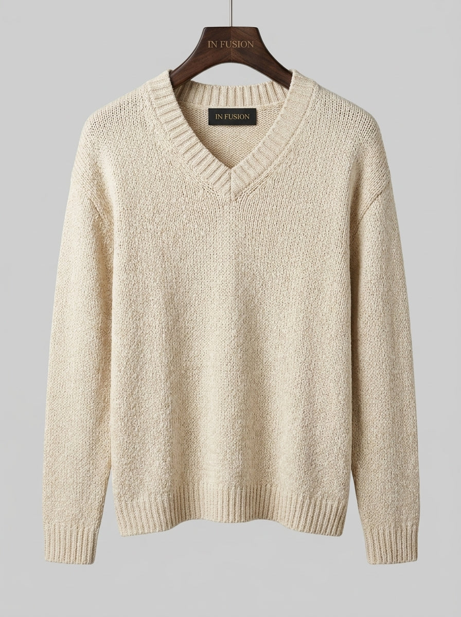 Maglia in Cotone Scollo a V