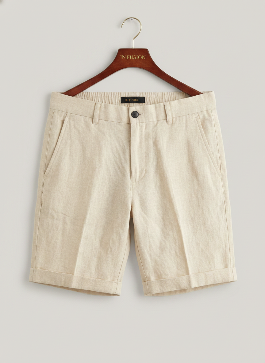Shorts in Viscosa e Lino