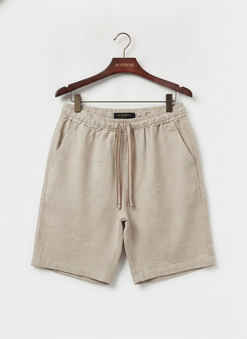 Shorts in Cotone con Laccio e Coulisse
